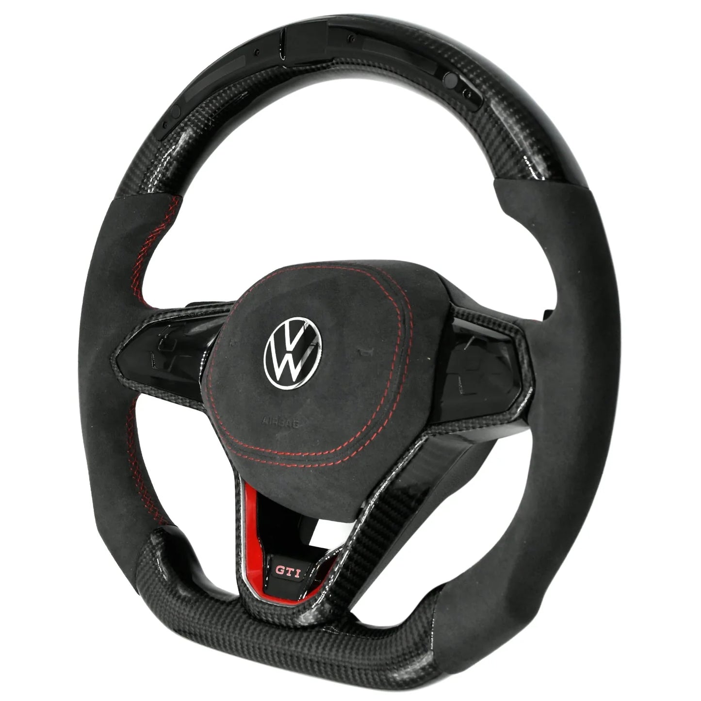 Volkswagen Polo LED Alcantara Steering Wheel for 2014-2023