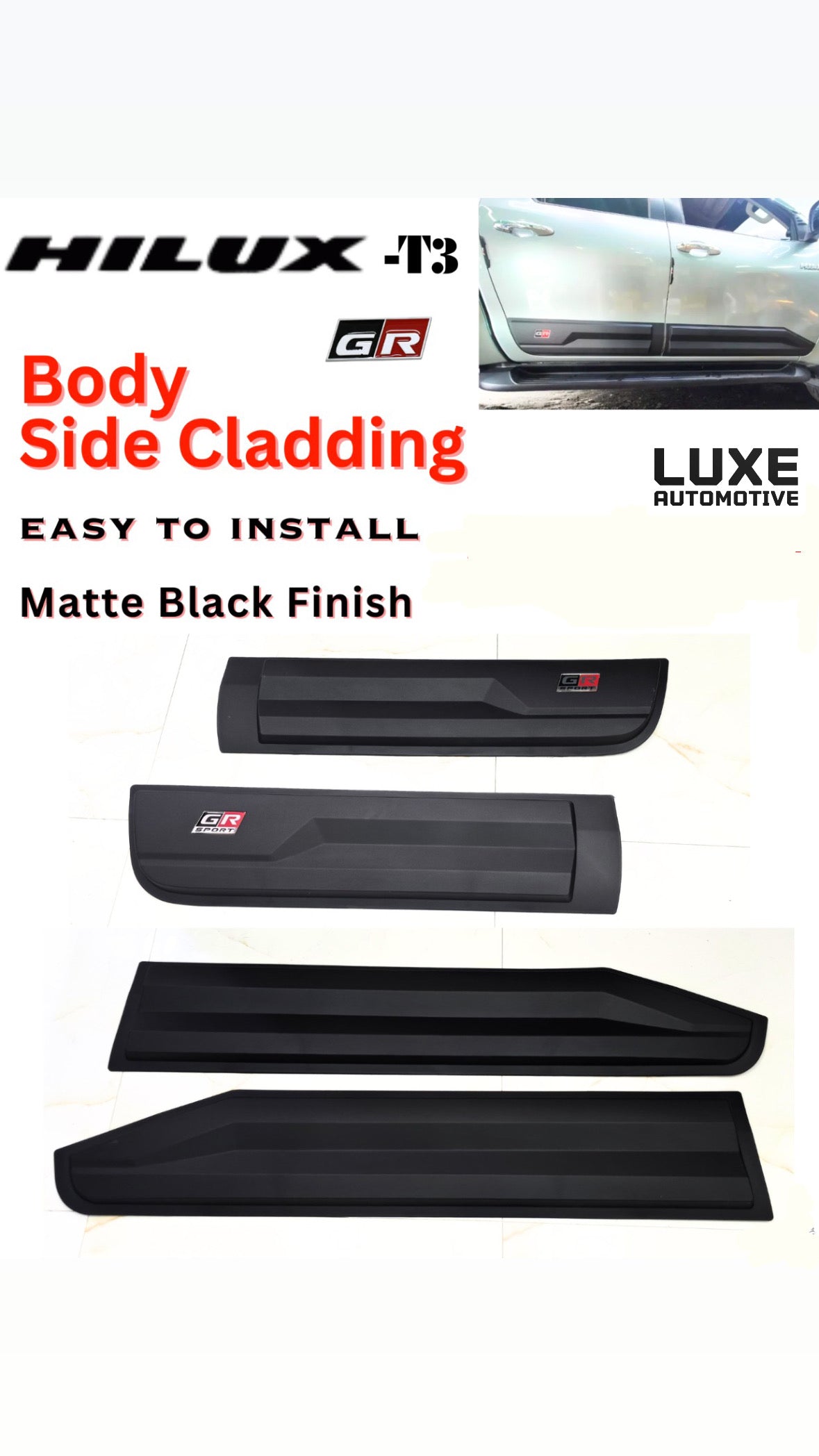 TOYOTA FORTUNER DOOR SIDE CLADDING WITHOUT PAINT WITH ABS QUALITY