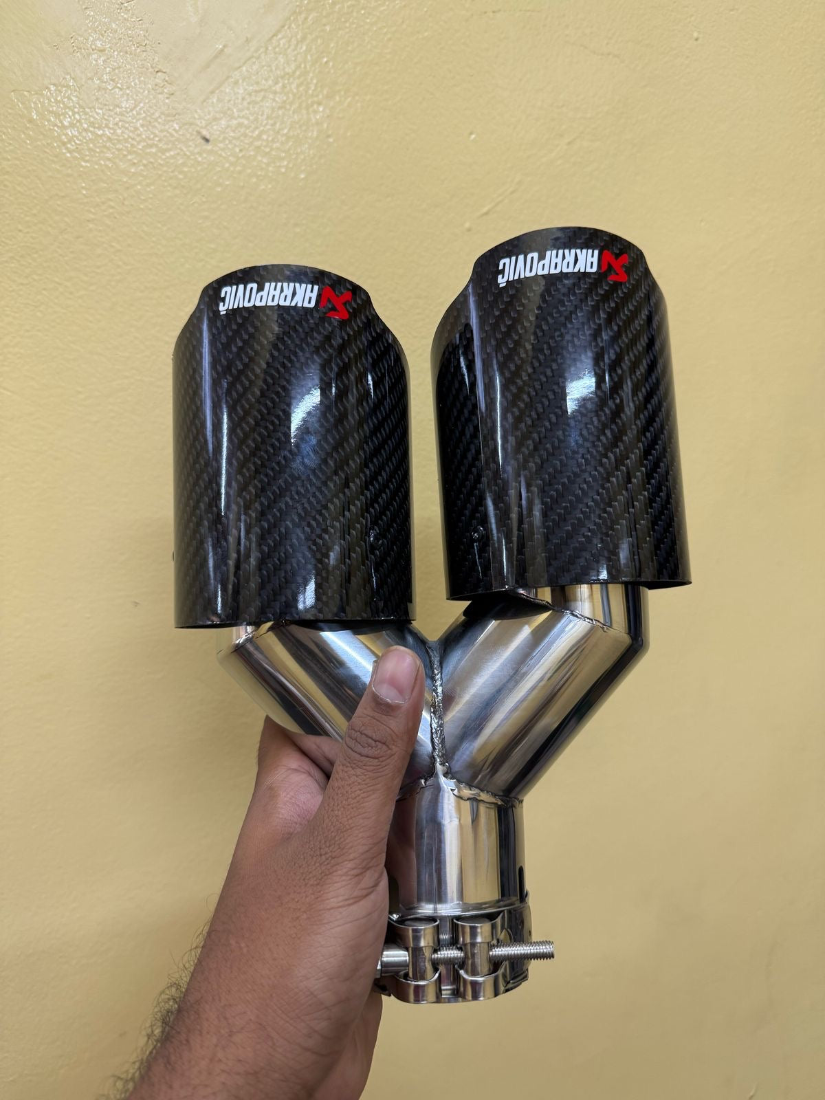 Akrapovic Exhaust Tip | Gloss Carbon Dual Tip