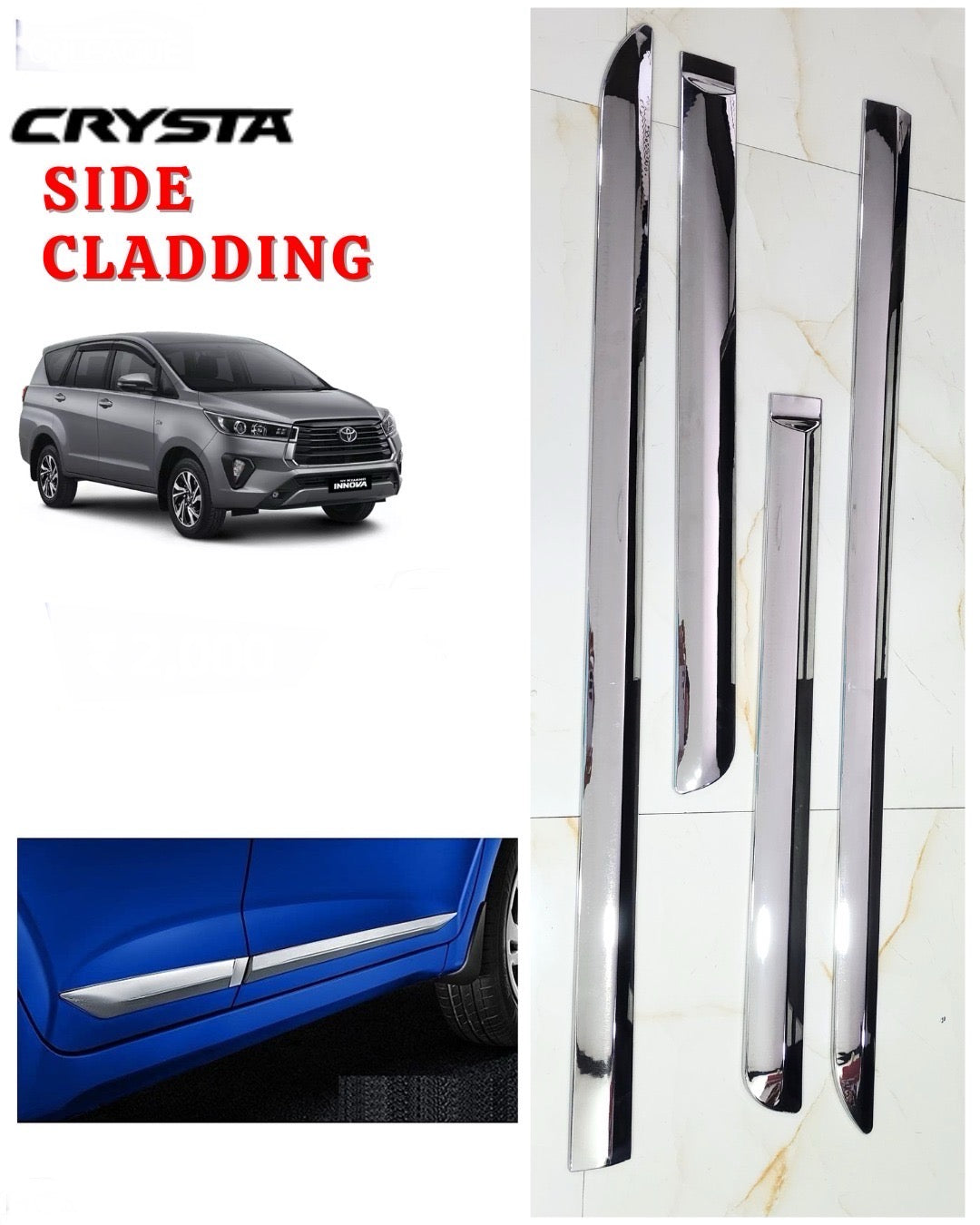 Strada Side Cladding INNOVA CRYSTA SIDE CLADDING (Set of 2 Pieces) – LUXE AUTOMOTIVE