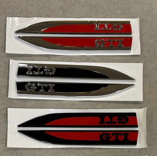 Volkswagen Polo GTI Fender Stickers | Aluminium Badge Set