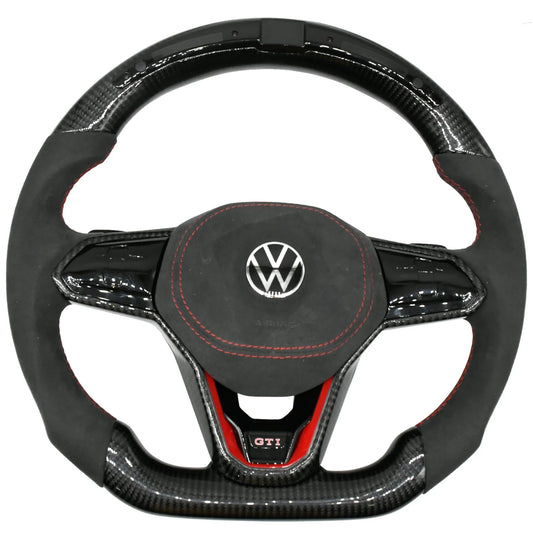 Volkswagen Polo LED Alcantara Steering Wheel for 2014-2023