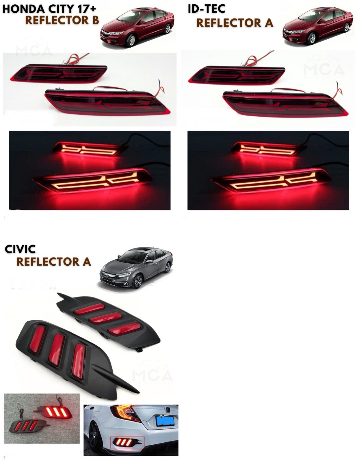 Rear Reflector Available for All Cars Matrix Function