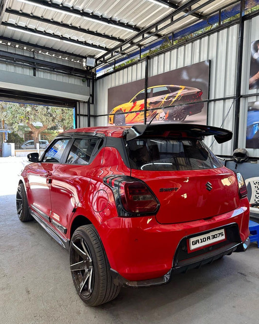 ABS MONSTER Roof Spoiler for Maruti Suzuki Swift 2018+, Color - MATTE BLACK, Drilling Required
