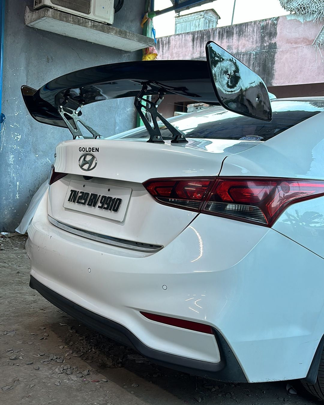 Aluminium Car Rear Trunk Wing Spoiler Sporty Look GT Racing Type Compatible with All Cars Drift JDM Drift for All Car