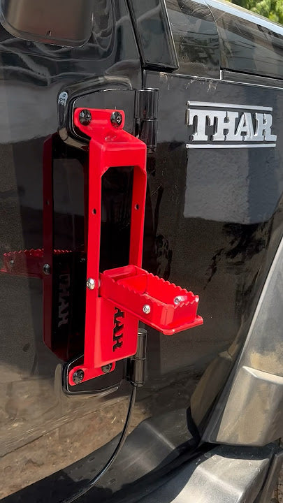 THAR Door Hinge Step with Folding Foot Pedal Compatible for Mahindra Thar Two Pieces