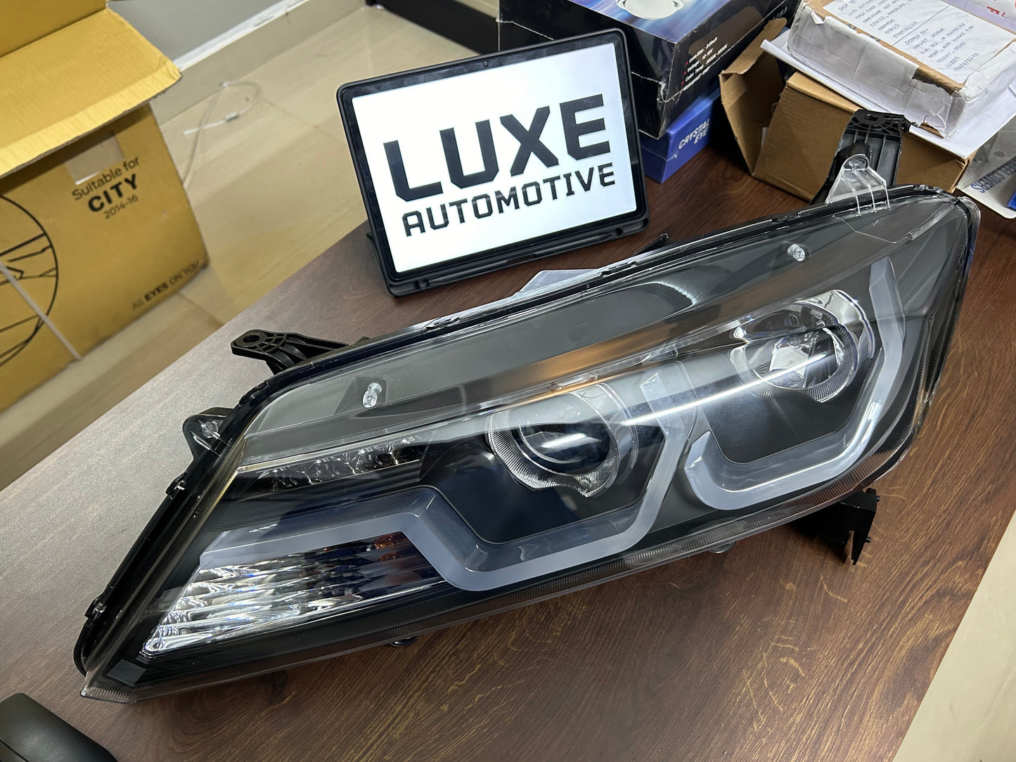 Honda City 2014-2016 BMW Style Modified Headlight with Drl and Projector Lamps