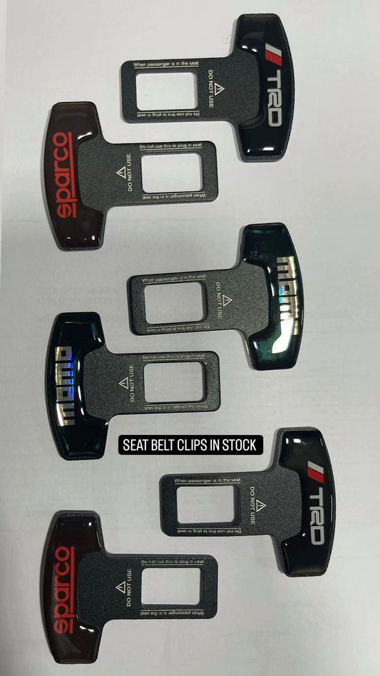 Custom Seat Belt Clip Black | Safety Belt Buckles - Pair