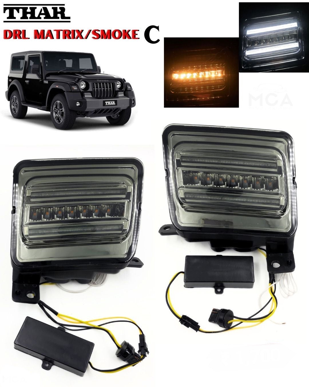 Front LED DRL for Mahindra Thar