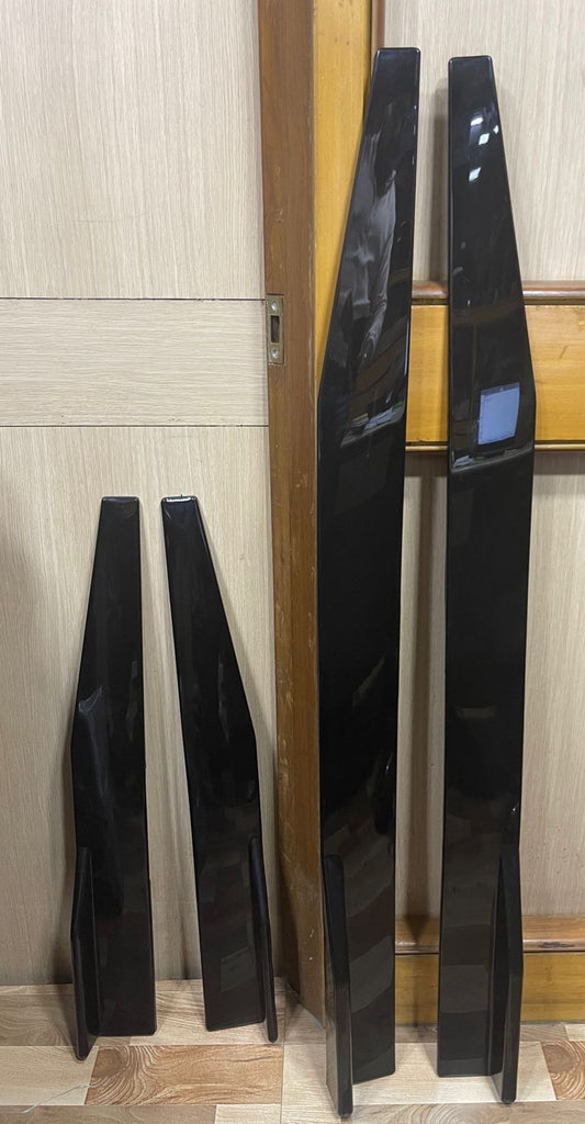 Abs Plastic 2Pcs ,Universal Car Side Skirt Splitter