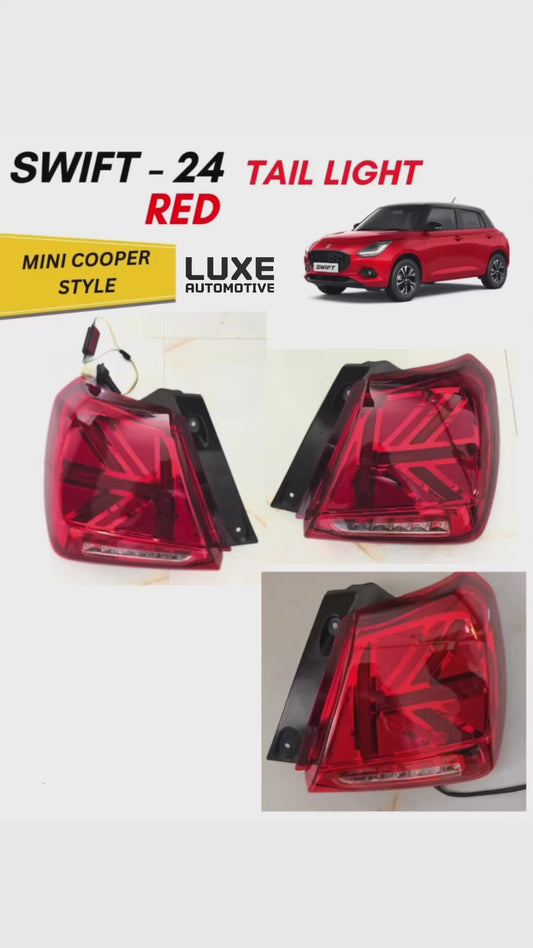 Maruti Suzuki Swift (2024 onwards) Mini Cooper Style Tail Lights | Swift Type 4 Taillamps