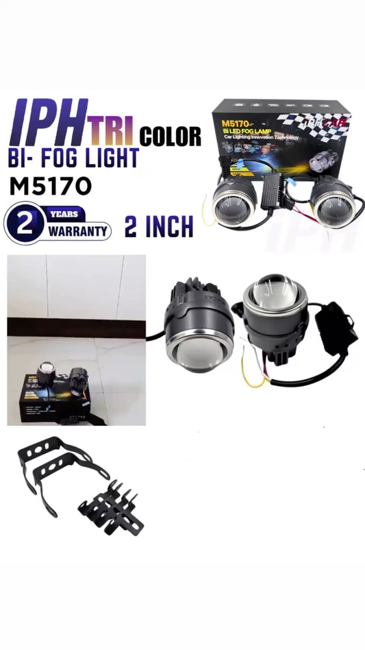 IPH-Car-M5170 Bi-LED Fog Lamps | Tri-Color 2-Inch Fog Light Upgrade